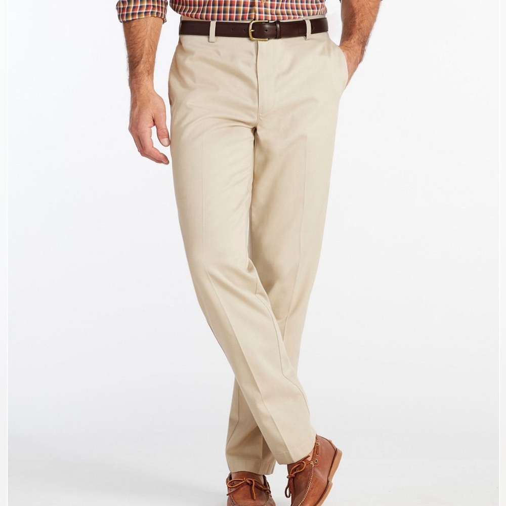 LLBean- Men's Wrinkle-Free Double L Chinos, Classic Fit, Plain Front